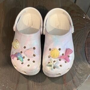 CROCS Kids' mother of pearl White and Pink Clogs